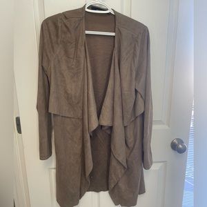 Suede light brown cardigan